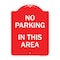 Signmission Designer Series Sign-No Parking in This Area, Red & White Aluminum Sign, 18" x 24", RW-1824-23715 A-DES-RW-1824-23715 - alternate 1
